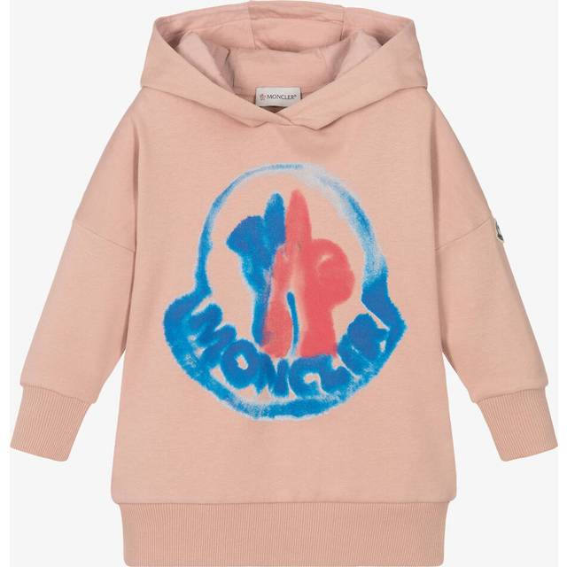 Moncler Enfant Girls Pink Logo Hoodie Dress - 4 year