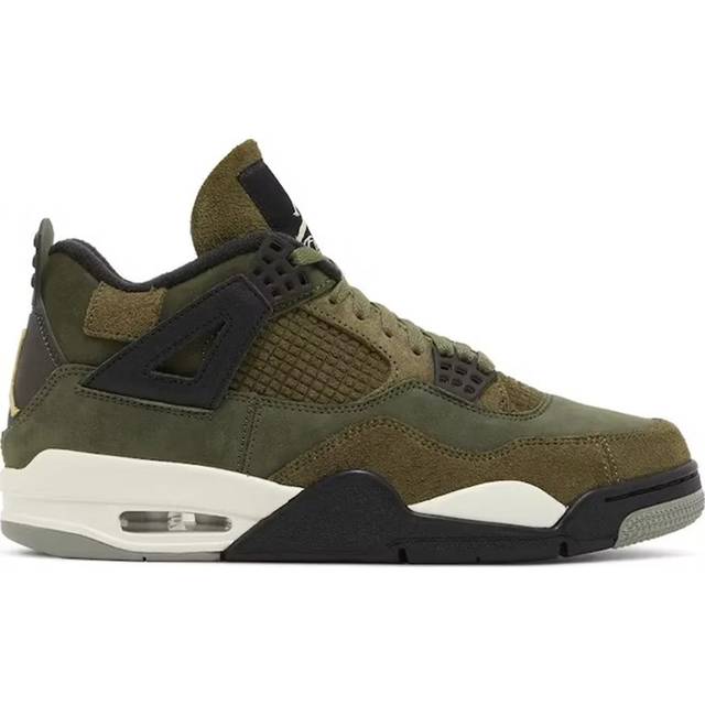 Jordan Kids - Air Jordan 4 SE Craft "Olive" sneakers - kids - Rubber/Fabric/Suede/Leather - 11.5C - Green