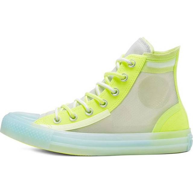 (WMNS) Converse Translucent Mesh Utility Chuck Taylor All Star High Top Volt-White 'Yellow Blue White' 567369C - Yellow/Blue/White