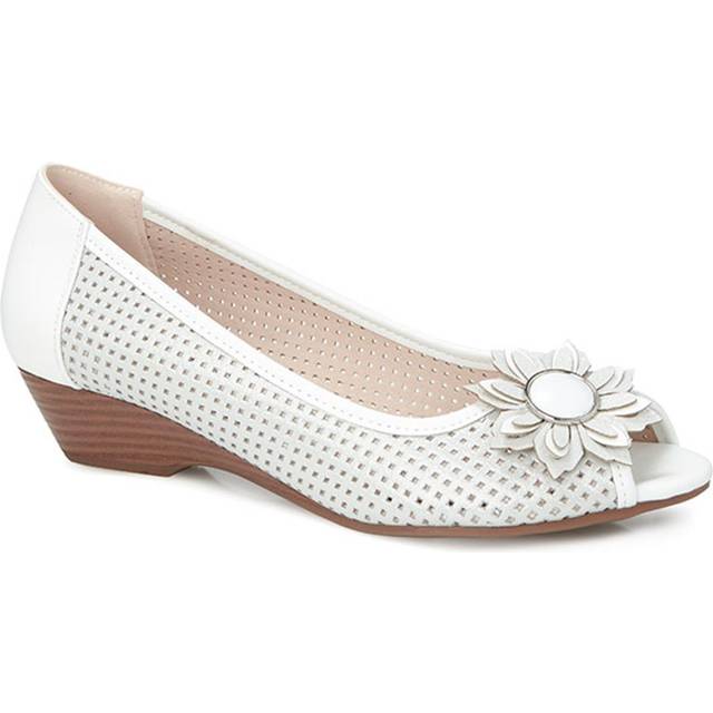 Open-Toed Pumps - SAND1900 / 135 753 - White-Silver