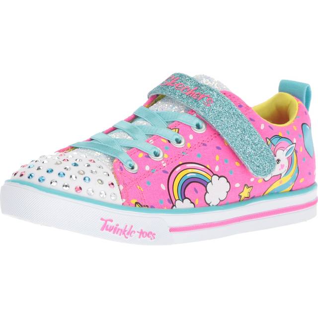 Skechers Kids Girls Twinkle Toes Sparkle Lite-Unicorn Craze Sneaker  N