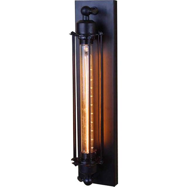 Industrial Vintage Wall Lamp Metal Iron Cage Wall Sconce Retro Creative Design Wall Light E27 for Restaurant Country Living Room Bar Stairs Black