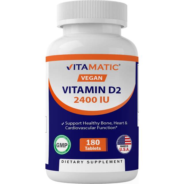 Vitamatic  Vegan Vitamin D2  2 400 IU  180 Tablets