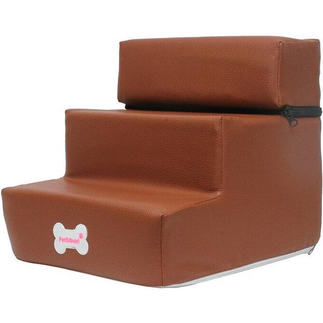 (Coffee) Pet Stairs High Rebound Soft Washable Pet Ramp Climbing Ladder