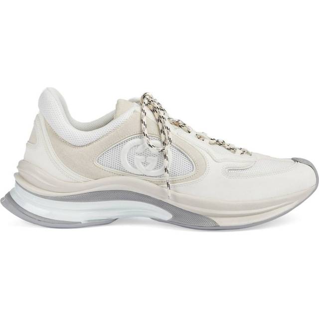 Gucci - Run panelled sneakers - men - Rubber/Fabric/Calf Suede/Fabric/Calf Leather - 9.5 - White