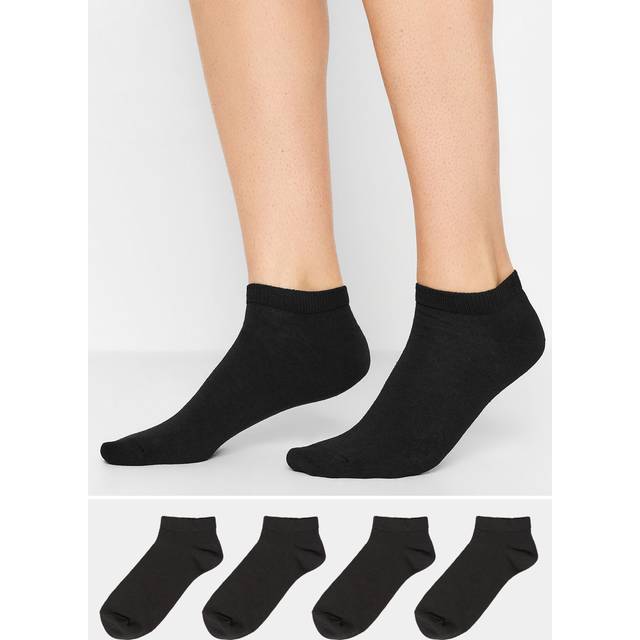 Lts 2 Pack Black Trainer Socks 10-13 Lts | Tall Women's Socks