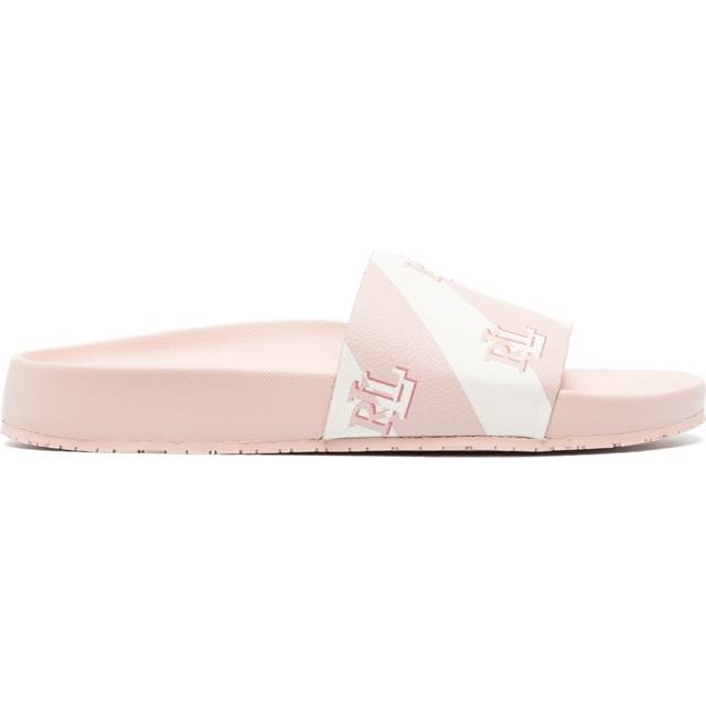Lauren Ralph Lauren - Audrina logo-print slides - women - Other fibres - 6 - Pink