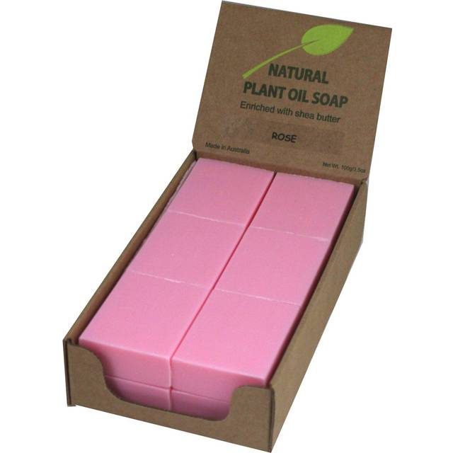 Rose Scented Natural Soap Bars (12 Bars)  3.5oz Moisturizing French Triple Milled Soap Bars Enriched with Shea Butter - Pure Plant Oil Bath & Body Soa