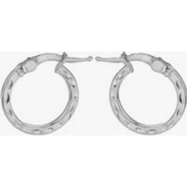 Sterling Silver 10mm Diamond Cut Hoop Earrings 8.51.1649