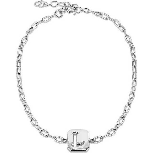 Tuscany Silver Sterling Silver Initial Bracelet 8mm x 9mm