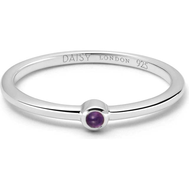 Amethyst Healing Stone Sterling Silver Ring HR1002_SLV / Size XL
