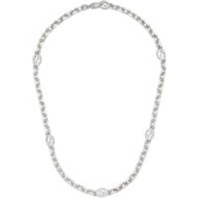 Gucci Interlocking Sterling Silver 50cm Necklace