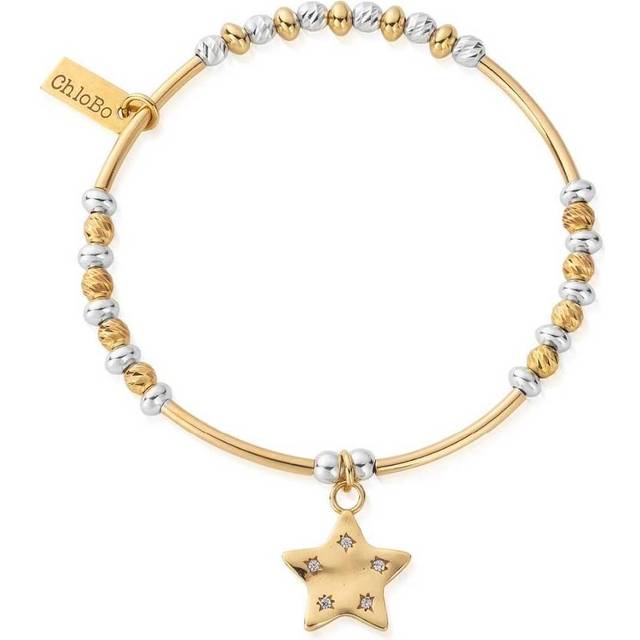 Gold And Silver Sparkle Star Bracelet GMBSBNH3036