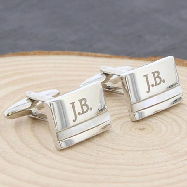 Personalised Mother of Pearl Cufflinks