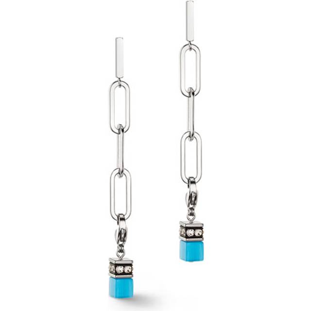 COEUR DE LION Ohrringe Happy Iconic Cube Charms silber pastell