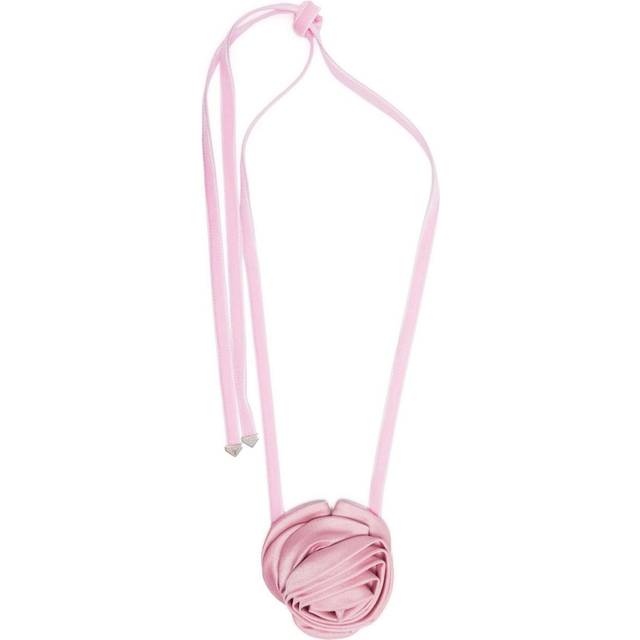 Prada - rose-appliqué choker necklace - women - Fabric/RDS Product Name: BLACK ORCHID EDP Division: TF (TOM FORD BEAUTY) ALCOHOL DENAT./Velvet - On...