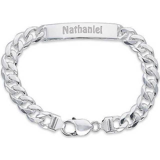Personalised Sterling Silver ID Curb Bracelet