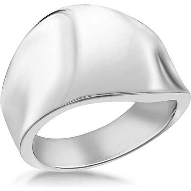 Tuscany Silver Sterling Silver Concave Wave Band Ring