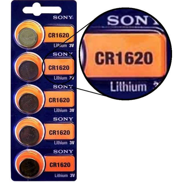 Batteri Sony Knappcellsbatteri 1 Stk. CR1620 - Unisex (16 x 16 x 2)