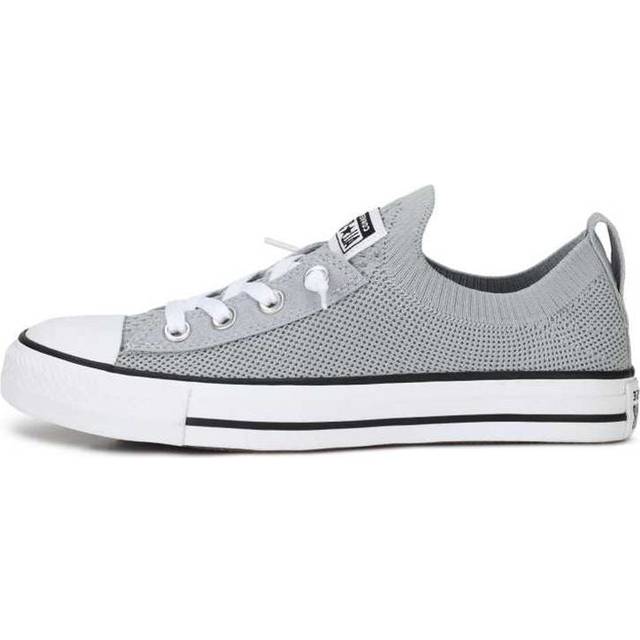 Converse Chuck Taylor All Star Shoreline Knit Slip-On Wolf Grey Women Sneakers White Black 565232C 38