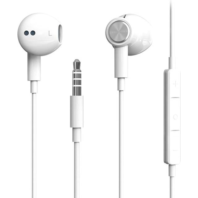 Hi-Res Extra Bass Earbuds Noise Isolating In-Ear Headphones Wired Earbuds with Microphone for iPhone, iPod, iPad, MP3, HUAWEI, Samsung, Lightweight Ea