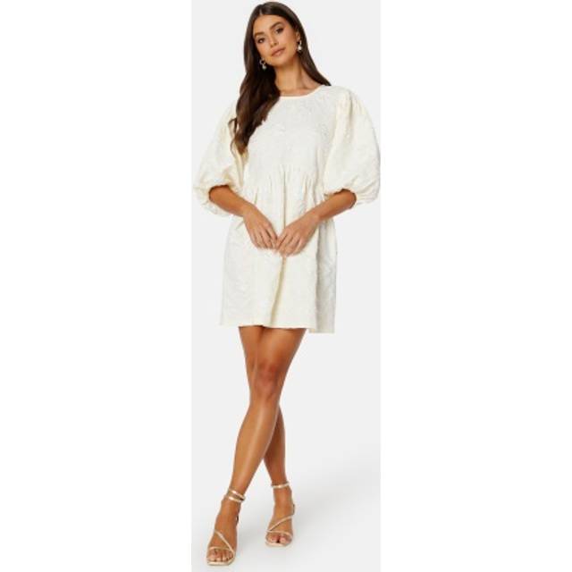 BUBBLEROOM Summer Luxe Puff Mini Dress Light yellow 42