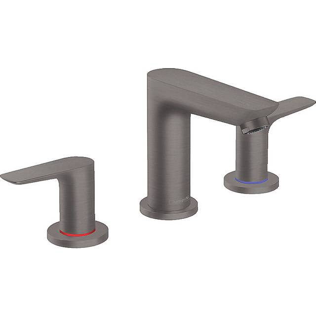 Talis e 3-hole basin mixer 150, brushed black chrome, with pop-up waste (71733340) - Hansgrohe