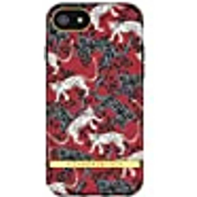 Richmond & Finch Mobiltelefonskal Designad för iPhone 6/6s/7/8/iPhone SE skal, samba röd leopardfodral, komplett skyddande mobiltelefonfodral