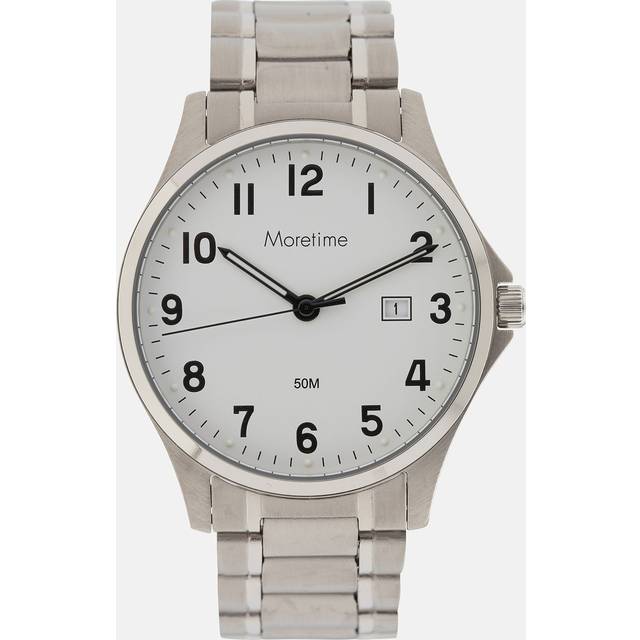 Moretime herrklocka - titan, vit urtavla, 39 mm