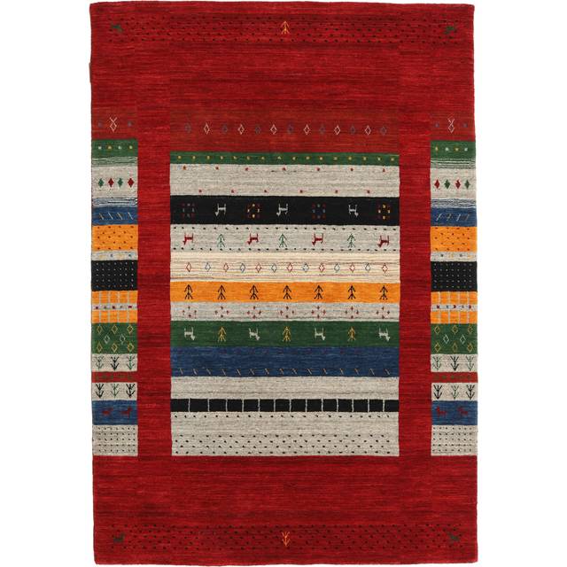 Loribaf Loom Designer Matta - Mörkröd / Flerfärgad 120x180