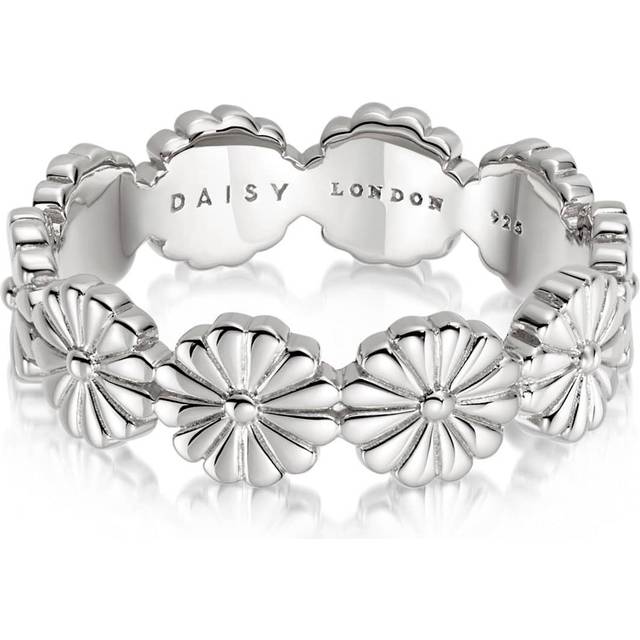 Daisy Crown Band 925 Sterling Silver Ring DR02_SLV / Size XS