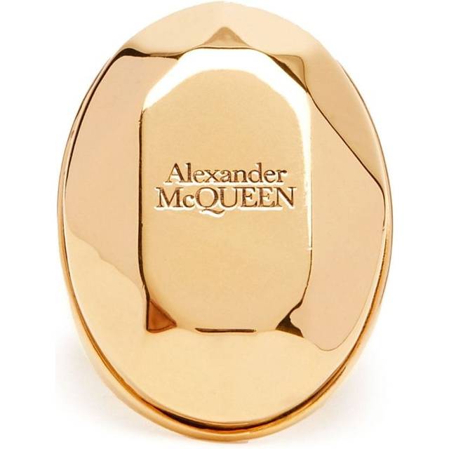 Alexander McQueen - The Faceted Stone ring - women - Gold Plated Brass - 11