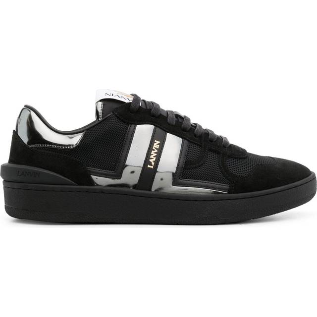 Lanvin - Clay lace-up sneakers - men - Calf Leather/Fabric/Calf Leather/Fabric/Rubber - 40 - Black