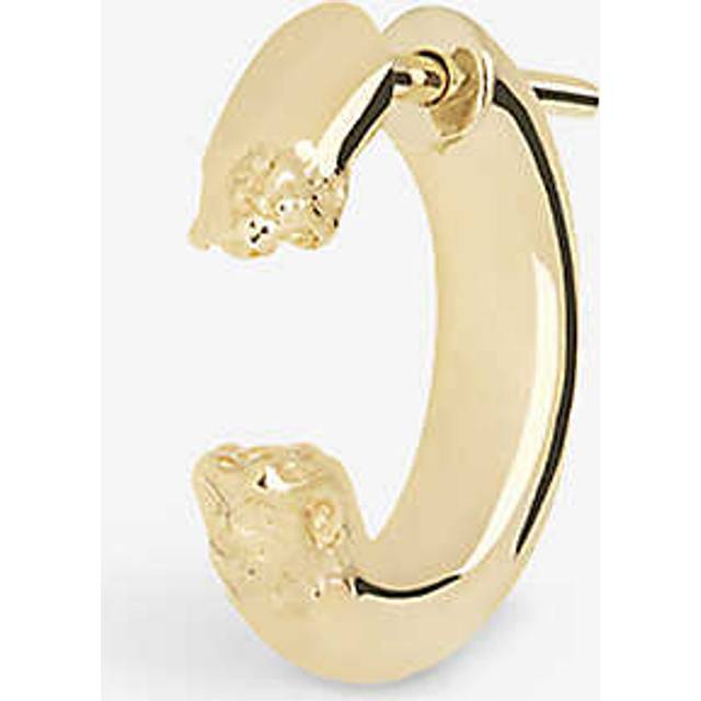 Maria Black Womens Gold Terra 24 22ct Yellow Gold-plated Sterling-silver Single Hoop Earring 1 Size - GOLD
