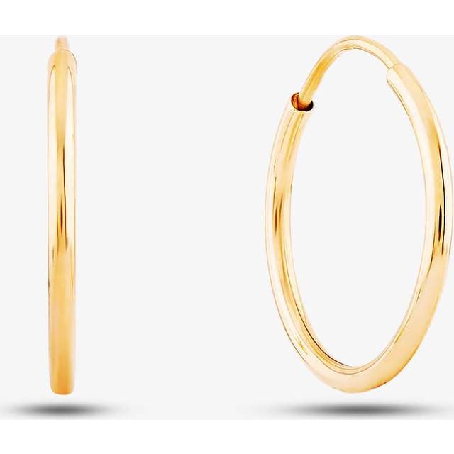 9ct Yellow Gold Sleeper Hoop Earrings GE2216