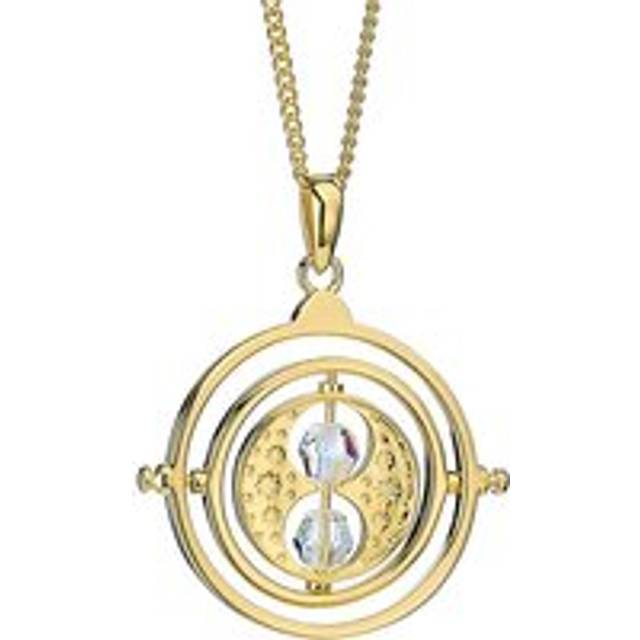 Official Harry Potter Sterling Silver Gold Plated Time Turner Embellished Necklace