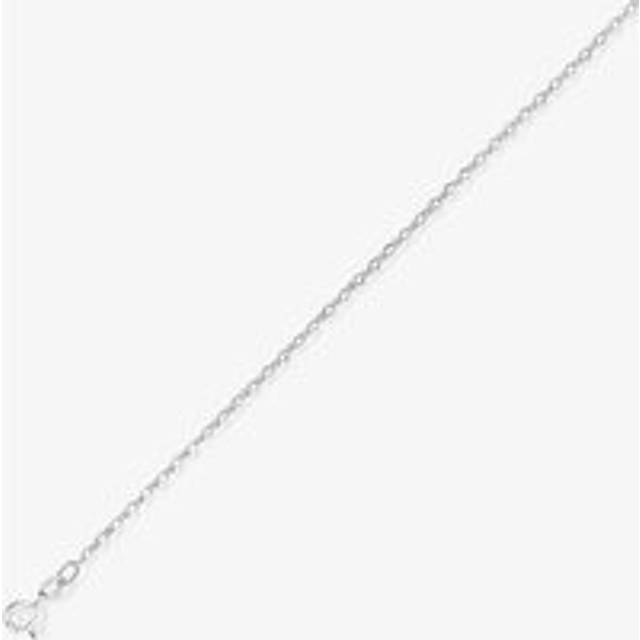 9ct White Gold Diamond Cut Oval Necklace CN740-18 - Silver