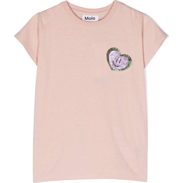Molo - Ranva sequin-embellished T-shirt - kids - Organic Cotton - 110 - Pink