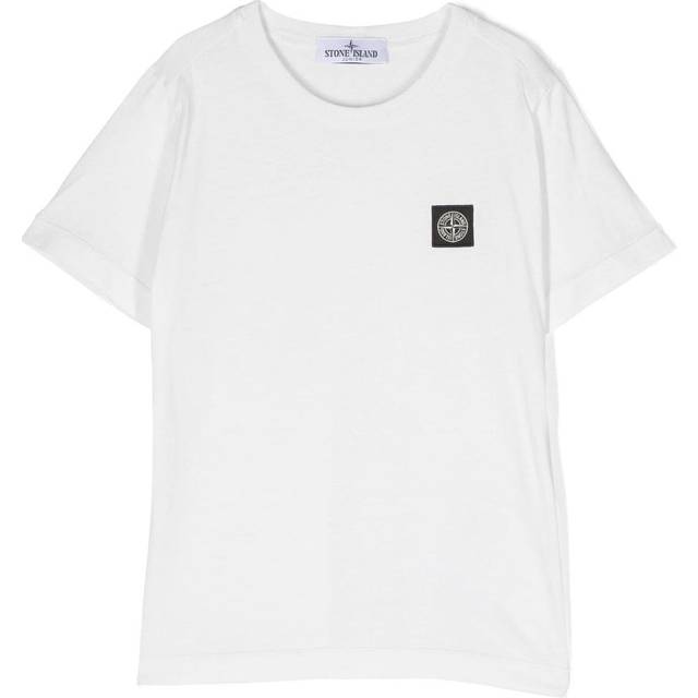 Stone Island Junior - Compass-motif cotton T-Shirt - kids - Cotton - 6 - White
