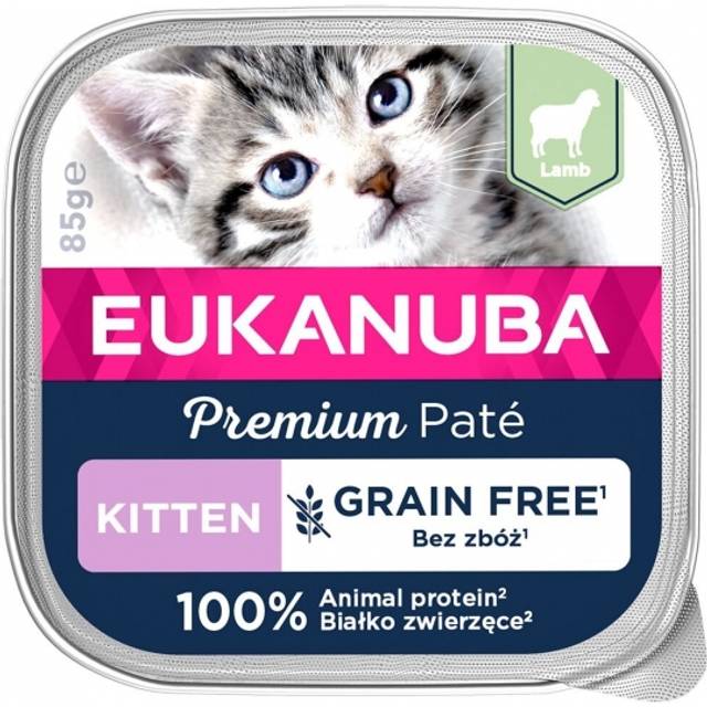 Eukanuba Cat Grain Free Kitten Lamb Paté - 16x85g