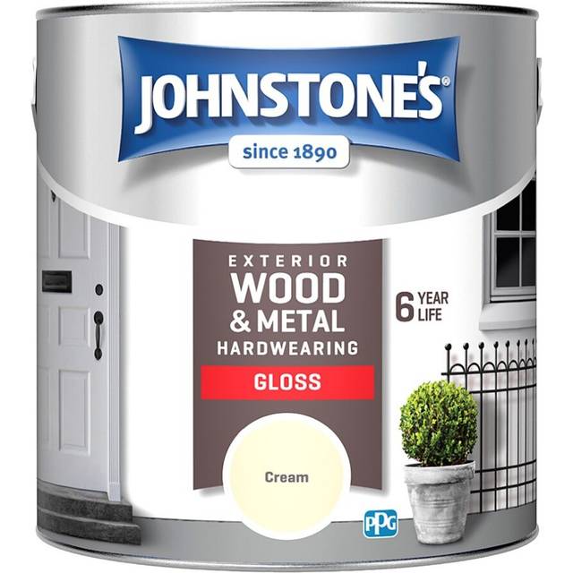 Johnstone's - Exterior Hardwearing Gloss Cream 2.5ltr - Cream