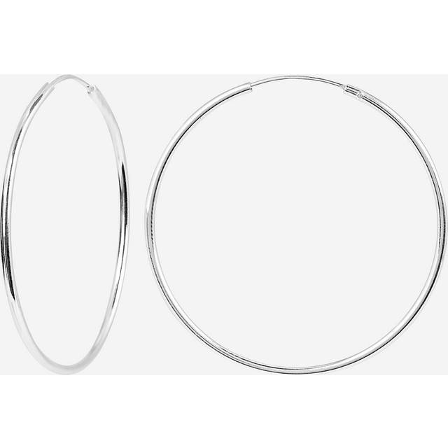 Örhängen i äkta silver - hoops 35 mm