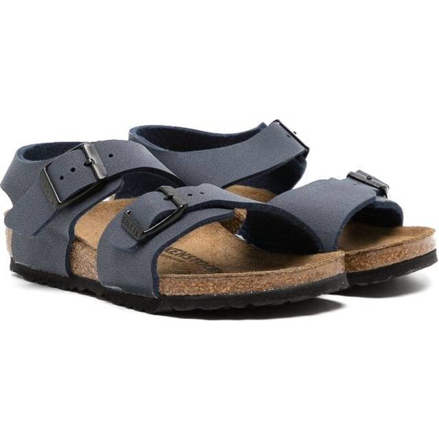 Birkenstock Kids - Milano slip-on sandals - kids - Leather/Leather/Rubber - 30 - Blue