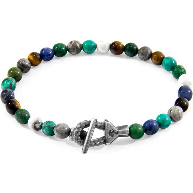 Multicoloured Multi-Gem Mantaro Silver and Stone Bracelet