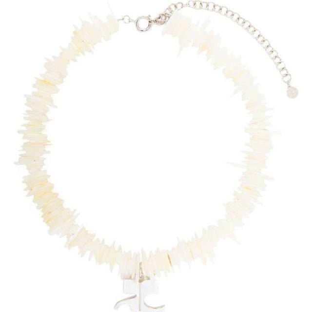 Courrèges - Coral choker necklace - women - Mother of Pearl - One Size - White