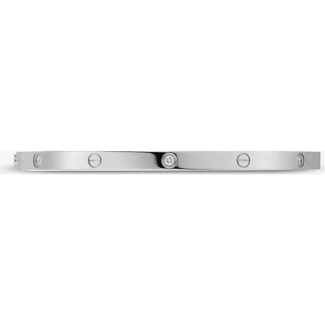 Cartier Womens Silver (silver) Love Small 18ct White-gold and 6 Diamonds Bracelet 17cm - silver (Silver)