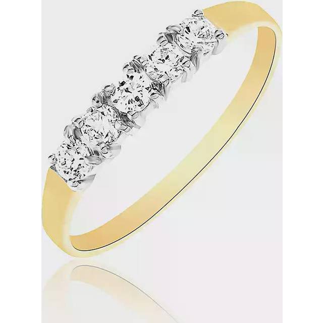 9ct Gold Five Stone Cubic Zirconia Ladies Ring