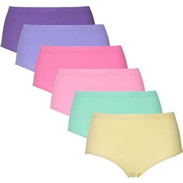 Ribbad trosa i bomull Lisa 6-pack