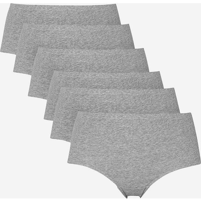 Ribbad trosa i bomull Lisa 6-pack