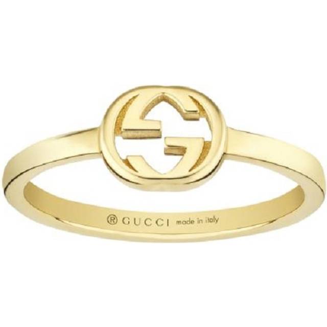 Gucci Womens Gold Interlocking G 18ct Yellow Ring - GOLD